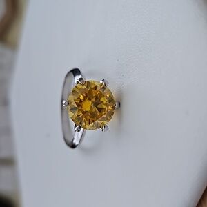 5ct Golden Yellow Moissanite Ring